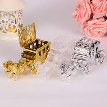 Royal Carriage Design Wedding Favor Box/Candy Box/Wedding Candy Box Gold and Silver Cinderella Theme 2024 - buy cheap