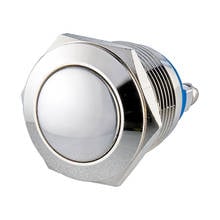 Terminal de solda de aço inoxidável, 10 peças, 19mm off/(on) 48v/dc 2a, interruptor de botão de pressão com cabeça doméstica