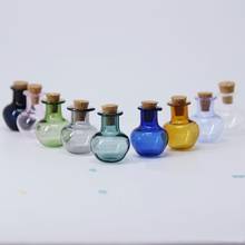 5pcs Mini Apple Vase Glass Bottle Drifting Bottles Christmas Small Wishing Bottles With Cork Stoppers For Wedding Birthday Party 2024 - buy cheap