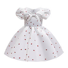 Children Dress 2021 Children Clothing New Girls Dress Puff Sleeve Strawberry Print Princess Dresses Baby Girls Clothes 2-10 Year 2024 - buy cheap