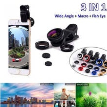 3-in-1 Wide Angle Macro Fisheye Lens Camera Kits Universal Mobile Phone Fish Eye Lenses For iPhone Samsung Huawei Xiaomi Oneplus 2024 - buy cheap