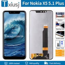 5.86" Original LCD With Frame For Nokia X5 5.1 Plus LCD Display Touch Screen Digitizer Assembly Free Tools For Nokia X5 Display 2024 - buy cheap