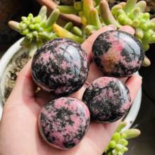 Pedras preciosas de massagem de cristal de turmalina, flor de ameixa natural, chakra, reiki 2024 - compre barato