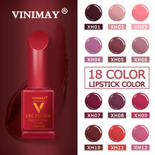 VINIMAY Hot Sale Red Lipstick Color Gel Nail Polish UV Soak Off Gelpolish Nail Art Gel Varnish Manicure Nails Gel Lacque 2024 - buy cheap