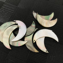 2pc Black Mother of Pearl Moon Charms Natural MOP Shell Crescent Pendant for Handmade Diy Bracelet Necklaces Charm Woman Jewelry 2024 - buy cheap