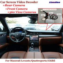 Decodificador de imagen inversa DVR para coche, cámara de visión trasera frontal 360, actualización de pantalla Original para Maserati Levante/Quattroporte/Ghibli 2024 - compra barato