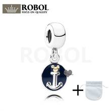 2021 New Popular 100% 925 Sterling Silver Stylish and Simple Round Anchor Pendant Free Wholesale Shipping 2712 2024 - buy cheap