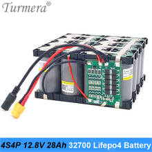 Turmera 32700 Lifepo4 Battery Pack 4S4P 12.8V 28Ah with 4S 40A Balanced BMS for Electric Boat and Uninterrupted Power Supply 12V 2024 - buy cheap