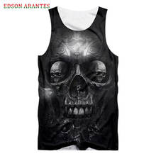 Novelty Skull 3D Vest Men black Cool Tank Tops fashion Unisex Custom Print Vest Shirt Sleeveless Streetwear Hip Hop Tank Tops 2024 - buy cheap