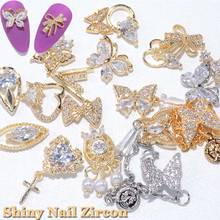 1Pc Shiny Zircon 3D Nail Art Decorations Charm Diamonds Crystal Alloy Pendant Chain Jewelry Manicure Design Accessories 2024 - buy cheap