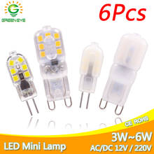 6PCS Dimmable 12V/220V Mini LED G4 COB LED Bulb Lamp 4W 6W DC/AC 360 Angle Chandelier Replace Halogen Lampada Ampoule Bombilla 2024 - buy cheap
