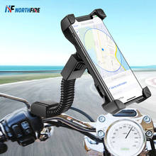 Suporte universal de telefone para motocicletas, suporte para iphone, samsung, suporte ajustável para telefone moto, gps, rotação 360 durável 2024 - compre barato
