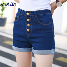 Novo shorts jeans justo da moda feminino plus size verão estilo casual jeans elástico 2024 - compre barato