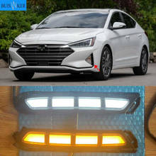 Luces de circulación diurna DRL para Hyundai Elantra 2019 2020 AVANTE, lámpara antiniebla de luz diurna con relé de estilo de señal de giro amarillo 2024 - compra barato