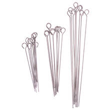 10pcs Outdoor Camping Picnic Meat Goose Round Roast Skewers Stick Stainless Steel BBQ Needle Barbeque Skewers Kitchen Utensils 2024 - buy cheap