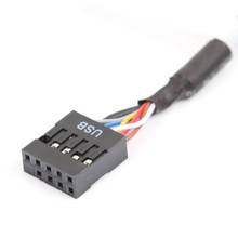 USB 2.0 9Pin Motherboard Cabeçalho Macho Cabo Adaptador Fêmea para USB 3.0 20Pin 2024 - compre barato