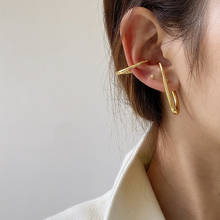 FFLACELL 2019 New Trend Punk Simple Geometric Distortion Irregular Curve Asuka Clip Earrings for Women Girl No Pierced Earrings 2024 - buy cheap