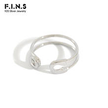 F.I.N.S Simple Double Layered Silver 925 Ring Pin Shaped Sterling Silver Rings for Women Female Costume Fashion Fine Jewelry 2024 - buy cheap