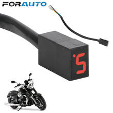 FORAUTO-indicador Digital de marchas para motocicleta, pantalla LED roja Universal, Sensor de palanca de cambios, 5 engranajes 2024 - compra barato