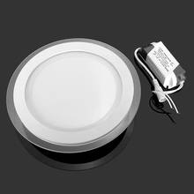 LED Panel Light Round/Square Glass Panel Downlight 6W 12W 18W Ceiling Recessed Lights Spot Light Indoor Lamps AC85-265V 2024 - buy cheap