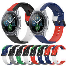 Silicone Strap For Samsung Galaxy Watch 3 45mm 41mm / Galaxy Watch 46mm 42mm / Active 2 44mm 40mm Band Color contrast Watchband 2022 - купить недорого