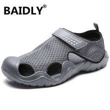 Summer Mesh Men's Sandals Sneakers Men Shoes Casual Beach Outdoor Wading Sneakers Breathable Male Footwear Sandalias 2024 - buy cheap