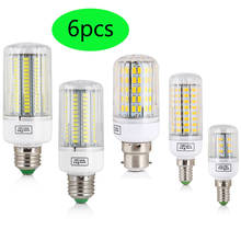 6PCS E27 Led Lamp Bulb E14 Led Candle Light Bulb B22 Corn Lamp Led 3W 5W 7W 9W 12W 15W Bombilla 220V 240V Chandelier Lighting 2024 - buy cheap