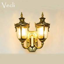 Outdoor waterproof wall lamp double head outdoor lamp European retro villa landscape garden lamp fence 2024 - buy cheap