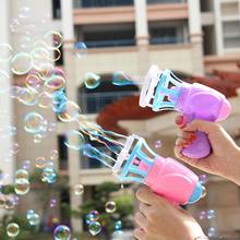 Funny Magic Bubble Blower Machine Electric Automatic Bubble Maker Gun with Mini Fan Kids Outdoor Toys Wedding Supplies Wholesale 2024 - купить недорого