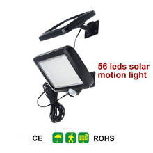 Lustre luminoso a energia solar, 56 lâmpadas led, área externa, à prova d'água, jardim, com bateria, sensor de movimento