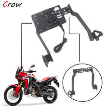 Black For Honda CRF1100L CRF 1100 L Africa Twin Adventure sports Motorcycle Front Navigation bracket GPS mobile phone charging 2024 - buy cheap