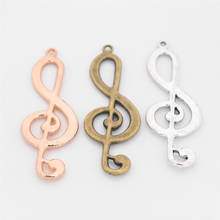 NEW Accessories,4pcs/lot 62x21x3mm Three Colors Plated Music symbol Charms Pendant DIY Handmade Jewelry Accessories 2024 - buy cheap