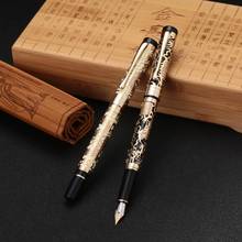 Jinhao-pluma estilográfica de dragón de Metal 5000 de alta calidad, plumas de tinta de Punta F de 0,5 MM para escribir, suministros escolares de oficina 2024 - compra barato