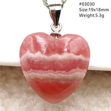 Natural vermelho rhodochroite pingente feminino colar de jóias de flores coração amor moda colar aaaaa 2024 - compre barato