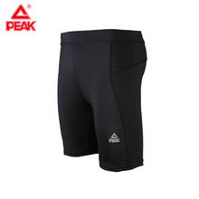 PEAK Men's Compression Short With Waist Pack Running Fitness Jogging Tights Short Elastic Quick Dry Print Gym Man Legging FW3821 2024 - buy cheap