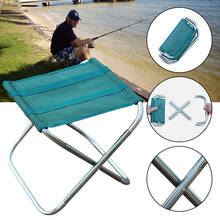 Mini Silla de pesca portátil, taburete pequeño de aluminio, plegable, para senderismo, Camping, Picnic 2024 - compra barato