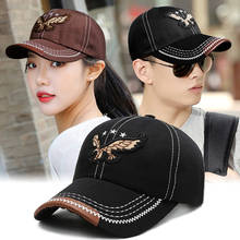 New Men's Baseball Cap Eagle Five-star Embroidery Baseball Cap Solid Unisex Outdoor Visor Bone High-quality Cotton Trucker Hats 2024 - buy cheap