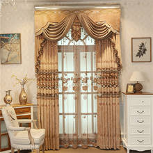 Brown Classic Luxury Embroidered Villa Decorating Curtains for Living Room Windows High Quality  Elegant Curtains for Bedroom 2024 - buy cheap