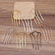 10 unids/lote de Peine insertado, accesorios para el cabello, peineta de cobre para el cabello, 4 dientes 2024 - compra barato