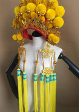 Teatro atividades ópera chapéu capacete noiva headdress china ópera cosplay acessórios fotografia estúdio suprimentos noiva chapéu 2024 - compre barato