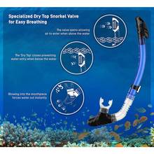 Full Dry Diving Snorkel Breathing Tube with Silicone Mouthpiece Swimming Snorkel Diving Equipment for Adults and Youth 2024 - buy cheap