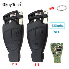 OkeyTech-mando a distancia para coche, llave de 433Mhz y 2/3 botones para Mercedes Benz NEC B C E ML S CLK CL W204 W203, 1996-2005, accesorios para MB 2024 - compra barato