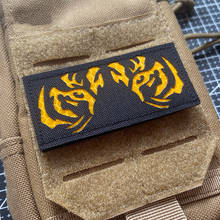 Domineings emblema com motivação do tigre, emblema reflexivo para a cabeça do tigre, emblema de velcro, emblema militar para mochilas ao ar livre, emblema atraente 2024 - compre barato