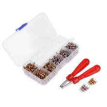 242Pcs Car A/C Air Conditioning R134a Valve Core Assortment+Remover Tool Kit Set Handy Valve Core Removal Tool