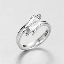 2021 New Romantic Embrace Ring For Girls Women Fashion Creative Smooth Simple Couple Ring Valentines day Gifts 2024 - buy cheap