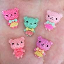 Resin Mix Colorful Mini Kawaii Bear Flatback Cabochon Rhinestone 10PCS DIY Scrapbook Decor Home Crystal Figurines Craft 2024 - buy cheap