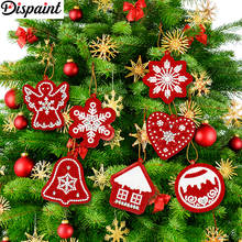 Dispaint 10pcs DIY Diamond Painting Christmas Tree Pendant Drills Special Shape Diamond Embroidery Christmas Decorations Home 2024 - buy cheap