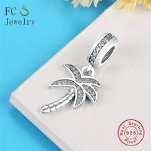 925 Sterling Silver Sparking Palm Tree Pendant Charm Fit Original  Charms Bracelet Bead 925 Silver Jewelry Berloques 2024 - buy cheap