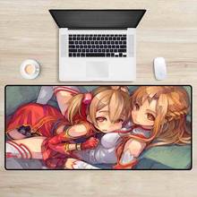 Xgz-mouse pad antiderrapante de anime para notebook, arte online, pc, teclado, jogo grande, jovens, escritório 2024 - compre barato