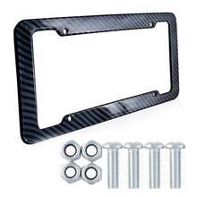 Universal License Plate Frame Carbon Fiber Plastic License Plate Frame Bracket with Standard Screw Kits 2024 - buy cheap